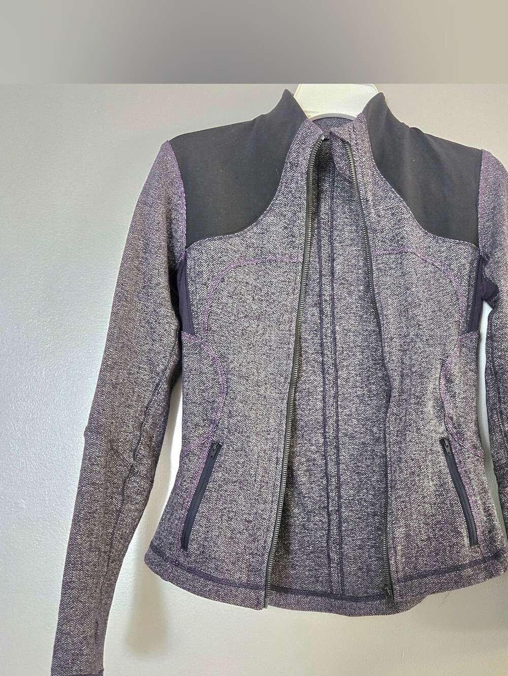 Lululemon Forme Jacket *HerringboneHerringbone Black Swan Size 4